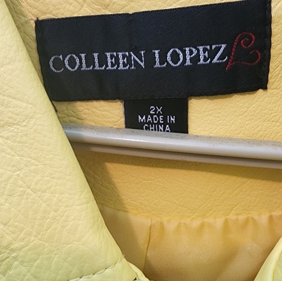 COLLEEN LOPEZ Purple Faux Leather Moto Jacket - Picture 4 of 14